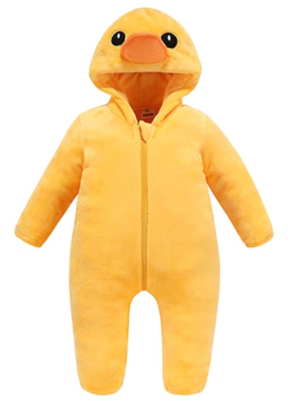 MICHLEY's Unisex Yellow Duck Costume Hooded Romper Outfit, Age: 18-24 Months